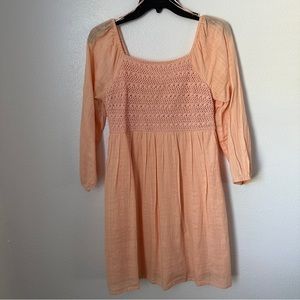 Jessica Simpson long sleeve peach dress size M